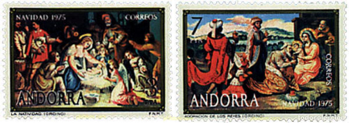 Sellos: 46143 MNH ANDORRA. Adm&oacute;n espa&ntilde;ola 1975 NAVIDAD