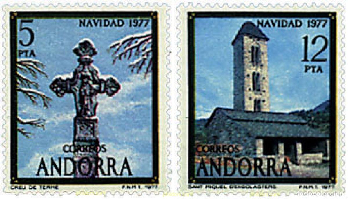 Sellos: 46145 MNH ANDORRA. Adm&oacute;n espa&ntilde;ola 1977 NAVIDAD
