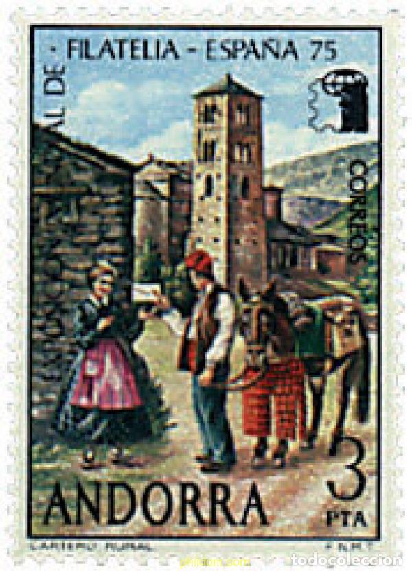 Sellos: 46141 MNH ANDORRA. Adm&oacute;n espa&ntilde;ola 1975 ESPA&Ntilde;A 75. EXPOSICION FILATELICA INTERNACIONAL