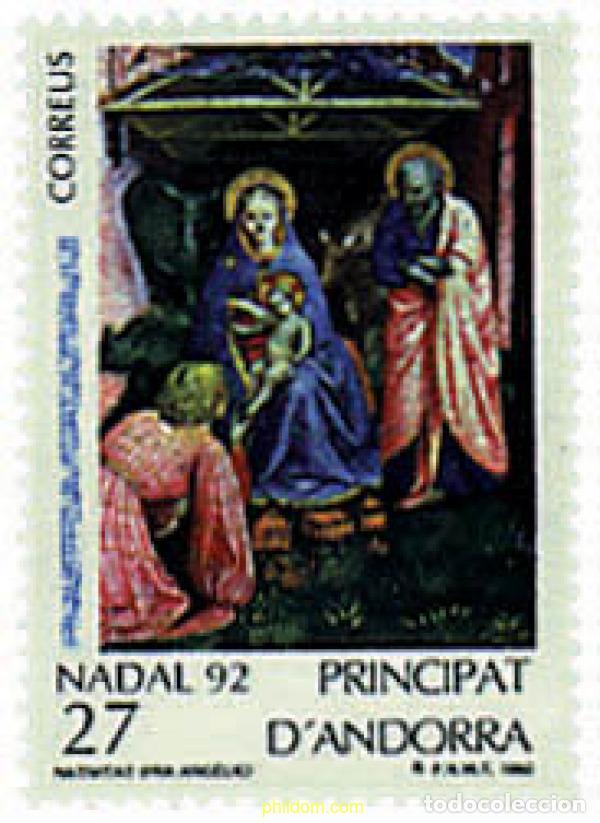 Sellos: 46191 MNH ANDORRA. Adm&oacute;n espa&ntilde;ola 1992 NAVIDAD