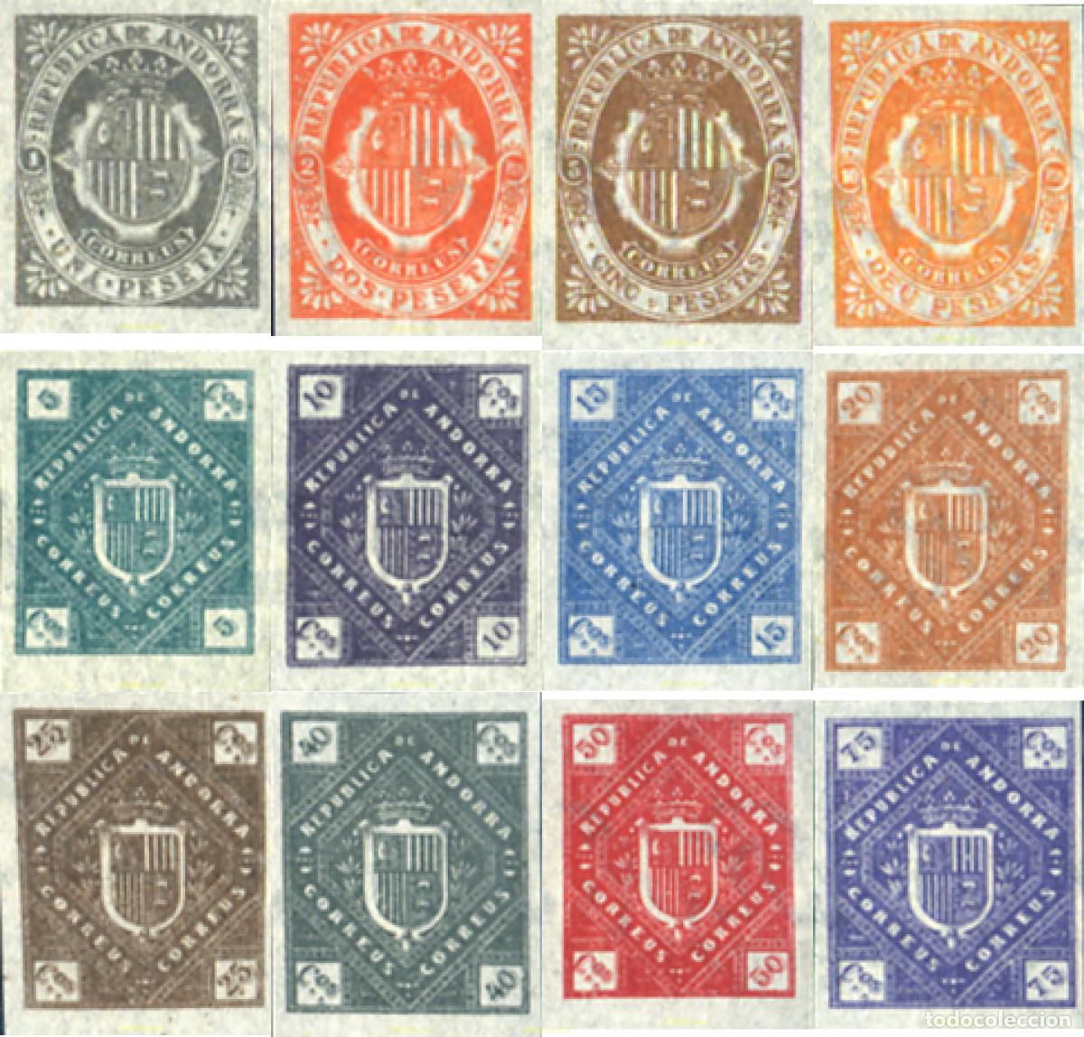 Sellos: 110887 MNH ANDORRA. Adm&oacute;n espa&ntilde;ola 1875 ESCUDO DE ANDORRA