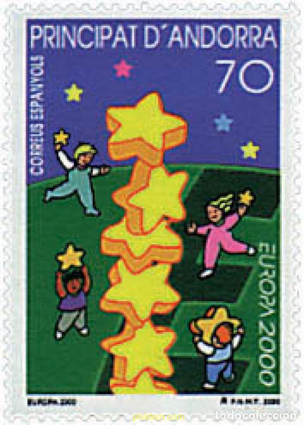Sellos: 77108 MNH ANDORRA. Adm&oacute;n espa&ntilde;ola 2000 EUROPA CEPT. CONSTRUCCION EUROPEA