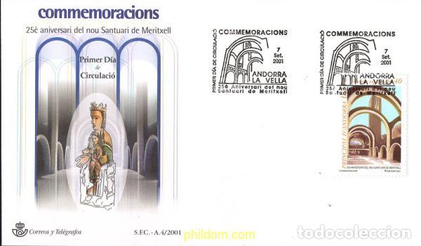 Sellos: 428167 MNH ANDORRA. Adm&oacute;n espa&ntilde;ola 2001 25 ANIVERSARIO DEL NUEVO SANTUARIO DE MERITXELL