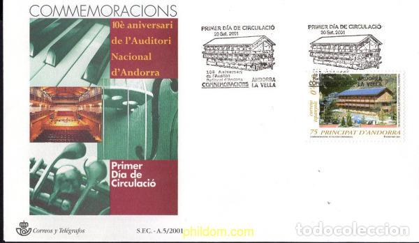 Sellos: 429092 MNH ANDORRA. Adm&oacute;n espa&ntilde;ola 2001 10 ANIVERSARIO DE L'AUDITORI NACIONAL D'ANDORRA
