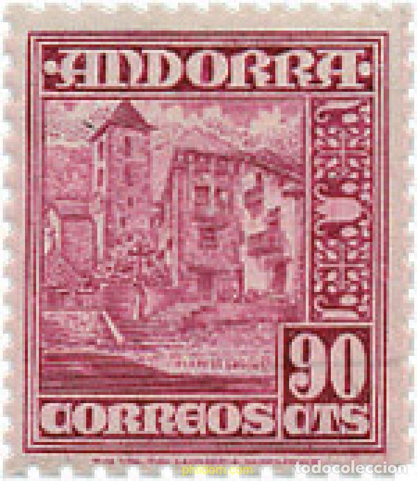 Sellos: 203044 HINGED ANDORRA. Adm&oacute;n espa&ntilde;ola 1948 SIMBOLOS NACIONALES
