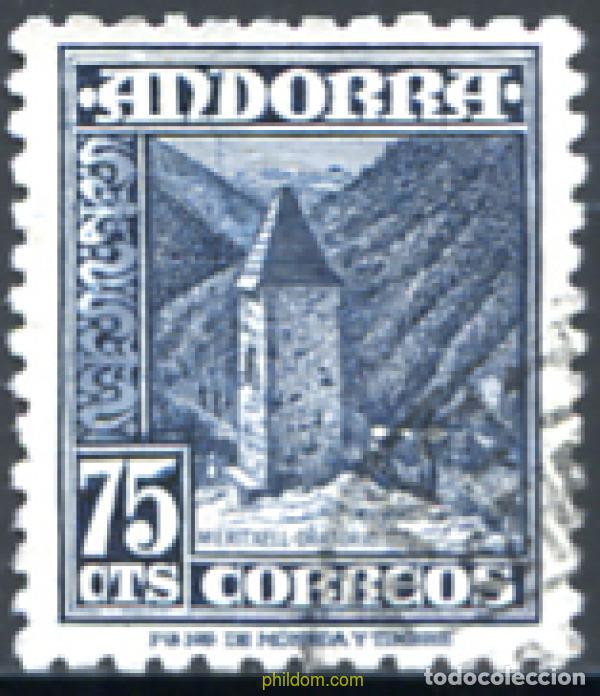 Timbres: 249462 USED ANDORRA. Adm&oacute;n espa&ntilde;ola 1948 SIMBOLOS NACIONALES