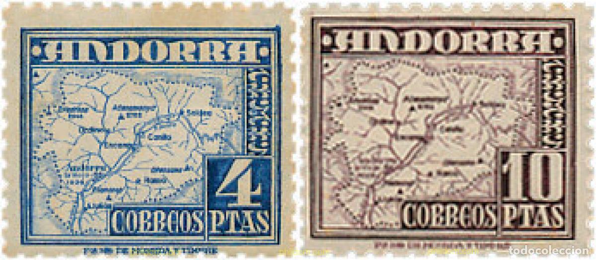 Timbres: 271424 MNH ANDORRA. Adm&oacute;n espa&ntilde;ola 1948 SIMBOLOS NACIONALES