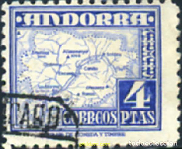 Sellos: 370473 USED ANDORRA. Adm&oacute;n espa&ntilde;ola 1948 SIMBOLOS NACIONALES