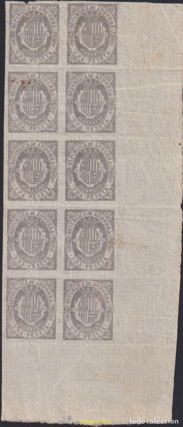 Sellos: 626039 MNH ANDORRA. Adm&oacute;n espa&ntilde;ola 1875 ESCUDO DE ANDORRA