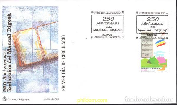 Sellos: 437992 MNH ANDORRA. Adm&oacute;n espa&ntilde;ola 1998 250 ANIVERSARIO DEL &rdquo;MANUAL DIGEST&rdquo; DE ANTONI FITER I ROS