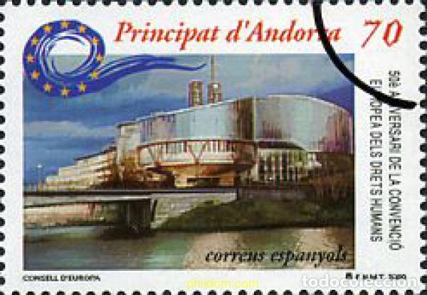Sellos: 208593 MNH ANDORRA. Adm&oacute;n espa&ntilde;ola 2000 50 ANIVERSARIO DE LA CONVENCION EUROPEA DE LOS DERECHOS D