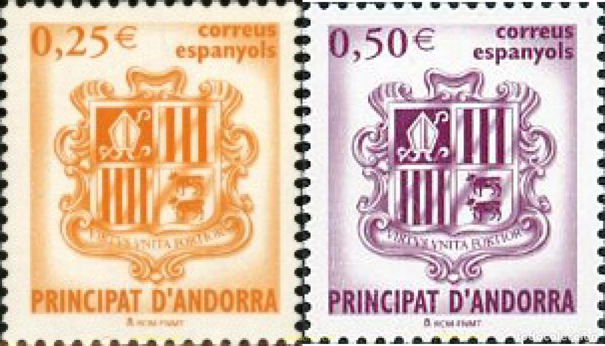 Sellos: 119614 MNH ANDORRA. Adm&oacute;n espa&ntilde;ola 2002 ESCUDOS
