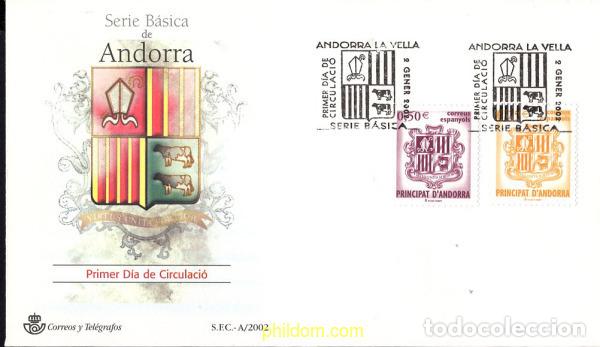 Sellos: 438069 MNH ANDORRA. Adm&oacute;n espa&ntilde;ola 2002 ESCUDOS