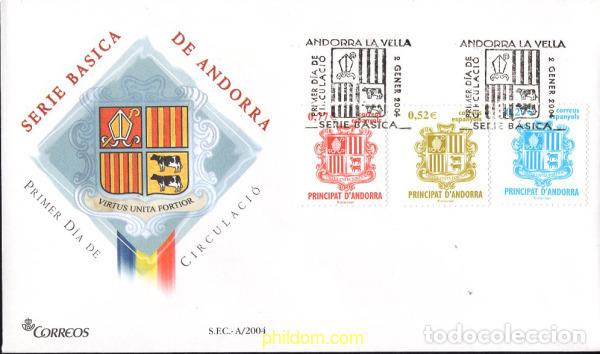 Sellos: 448722 MNH ANDORRA. Adm&oacute;n espa&ntilde;ola 2004 ESCUDOS