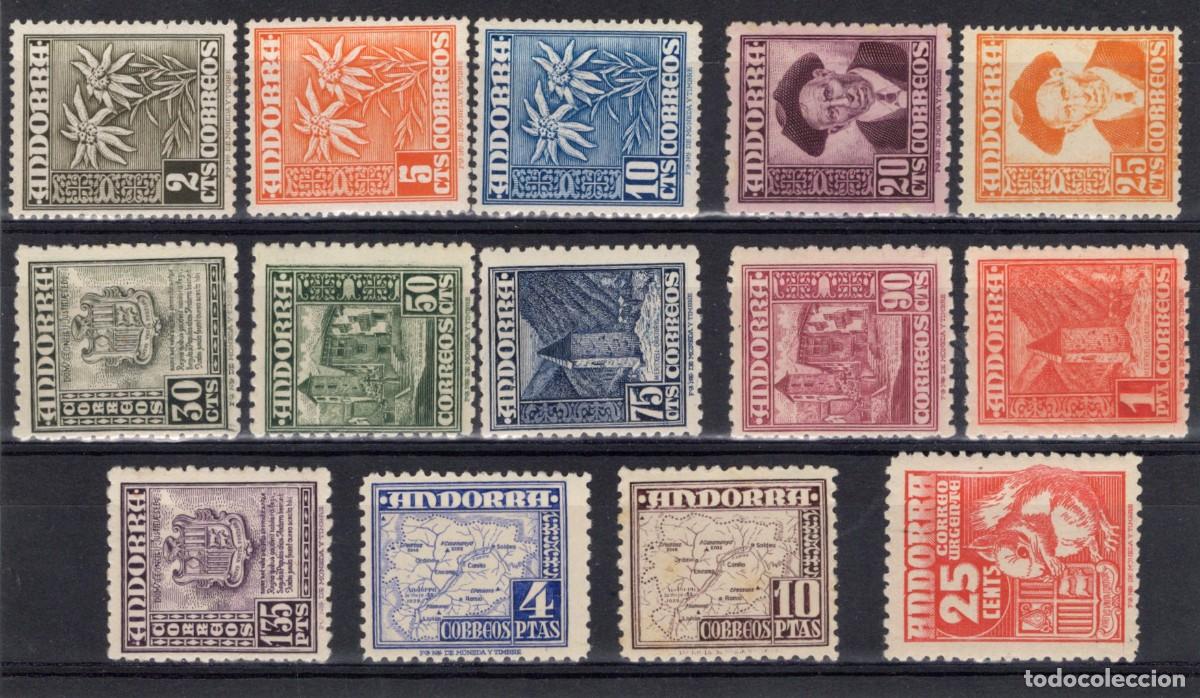 Francobolli: Sellos dependencias espa&ntilde;olas ANDORRA ESPA&Ntilde;OLA a&ntilde;o 1948/53 EDIFIL 45/58** v.c. 210 &euro;