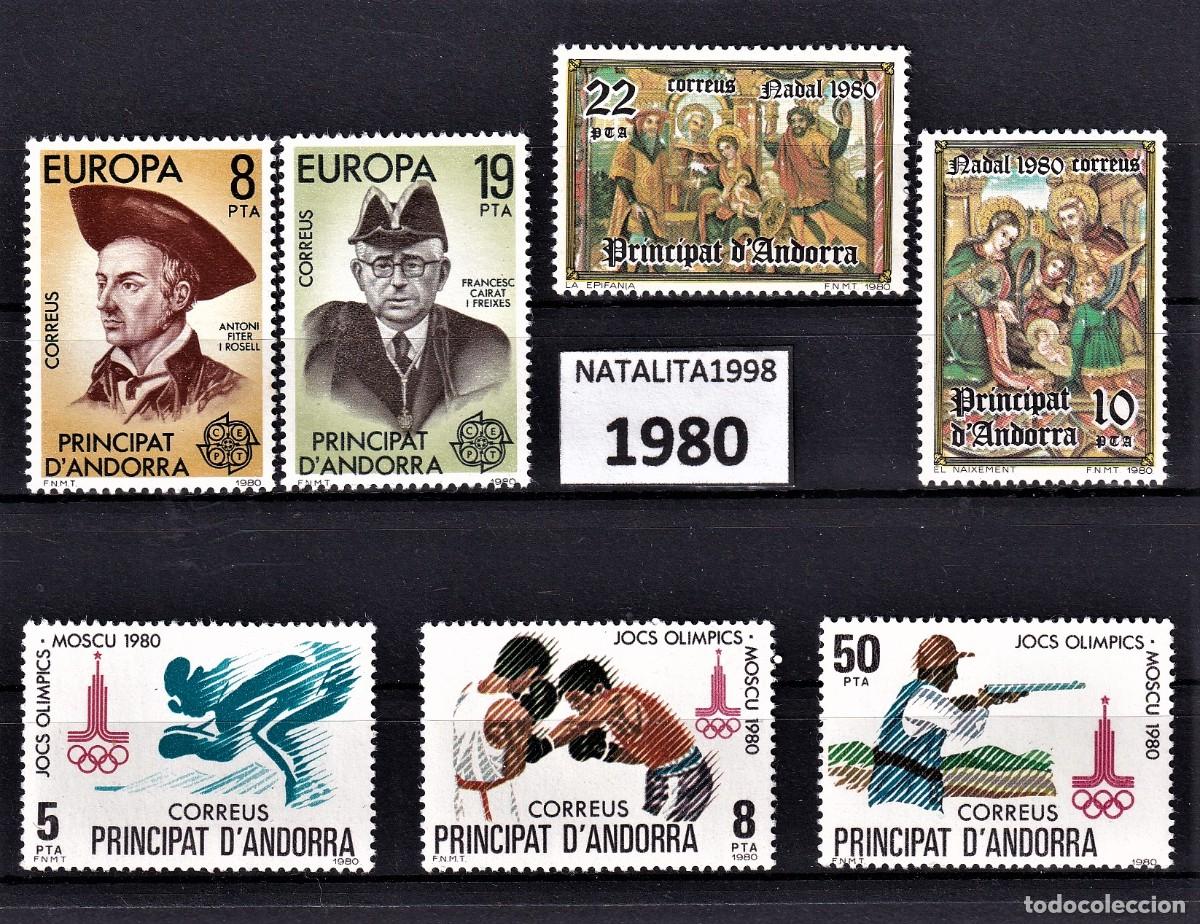 Selos: Sellos dependencias espa&ntilde;olas ANDORRA ESPA&Ntilde;OLA a&ntilde;o 1980** COMPLETO