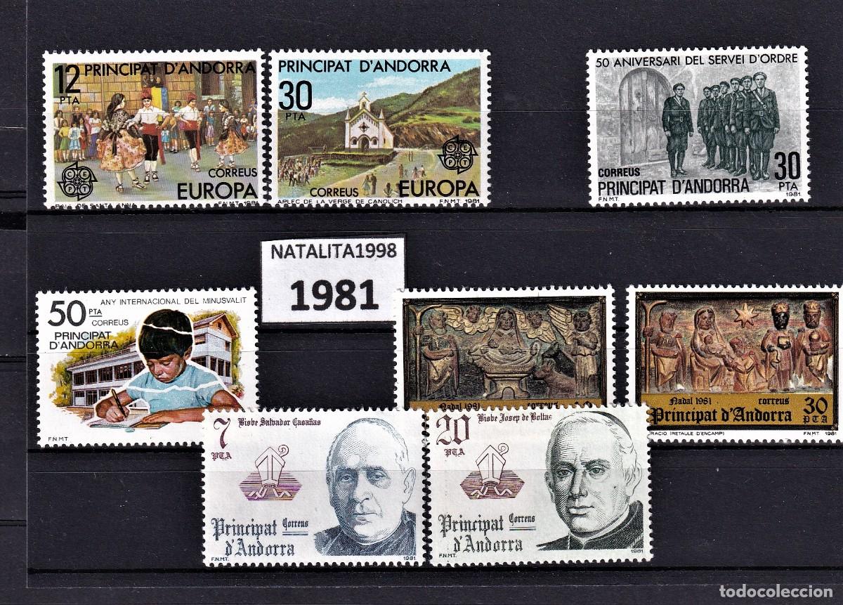 Sellos: Sellos dependencias espa&ntilde;olas ANDORRA ESPA&Ntilde;OLA a&ntilde;o 1981** COMPLETO