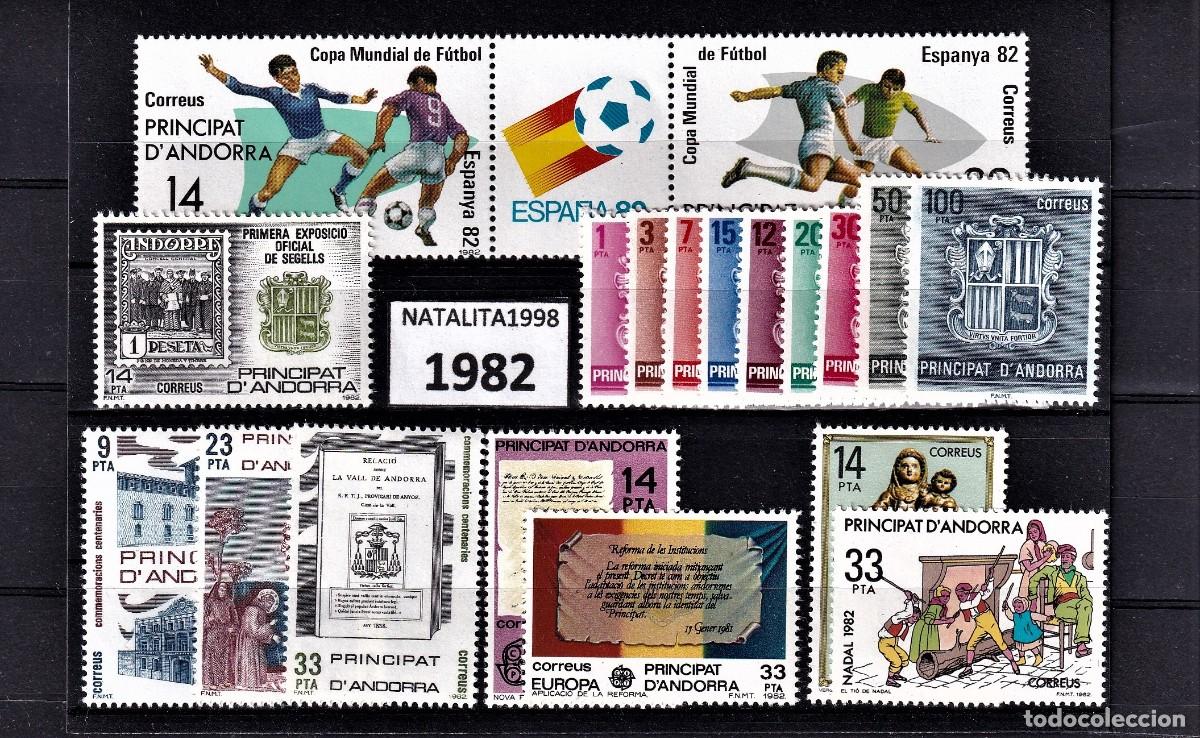 Sellos: Sellos dependencias espa&ntilde;olas ANDORRA ESPA&Ntilde;OLA a&ntilde;o 1982** COMPLETO sin HB