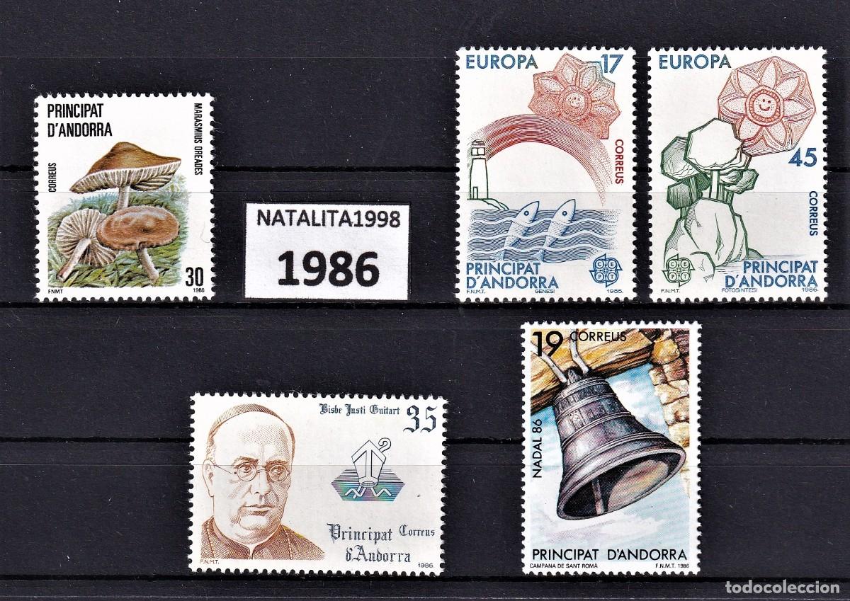 Francobolli: Sellos dependencias espa&ntilde;olas ANDORRA ESPA&Ntilde;OLA a&ntilde;o 1986** COMPLETO