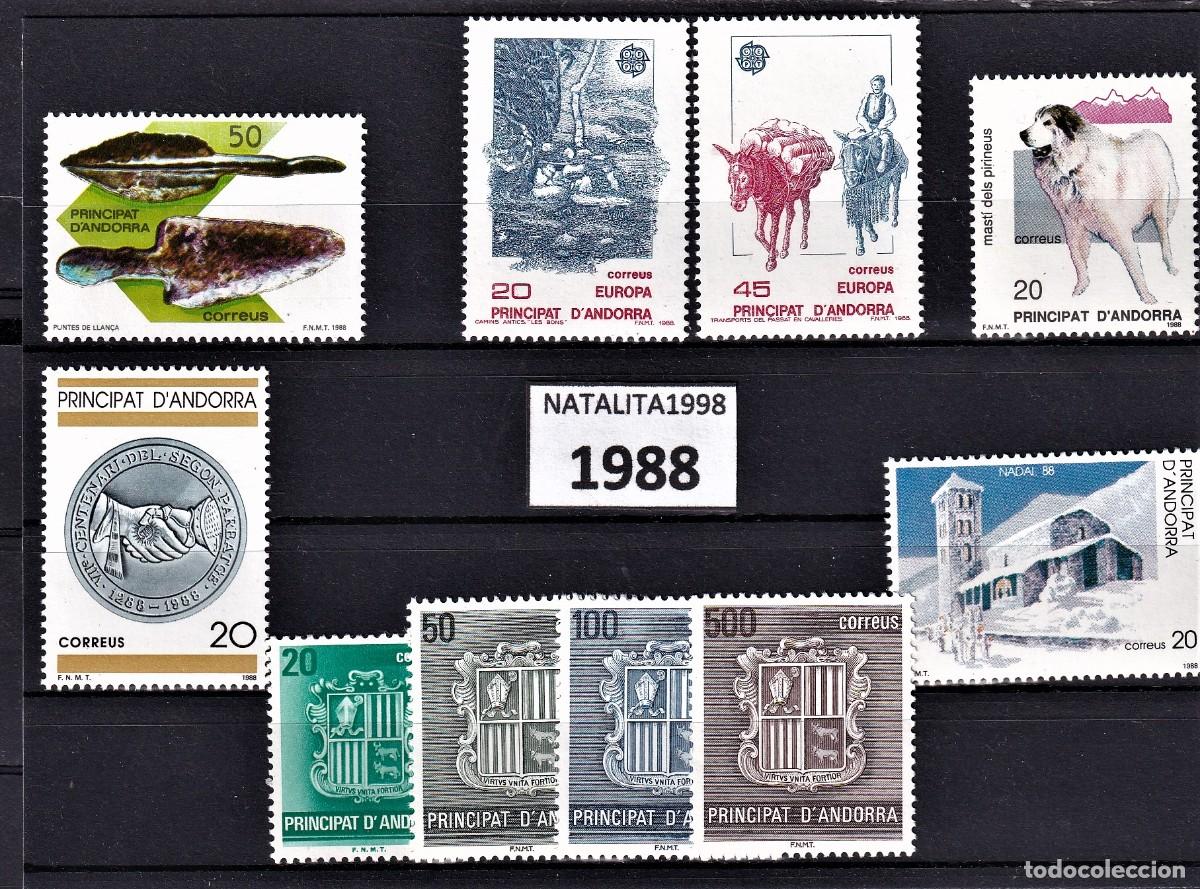 Francobolli: Sellos dependencias espa&ntilde;olas ANDORRA ESPA&Ntilde;OLA a&ntilde;o 1988** COMPLETO