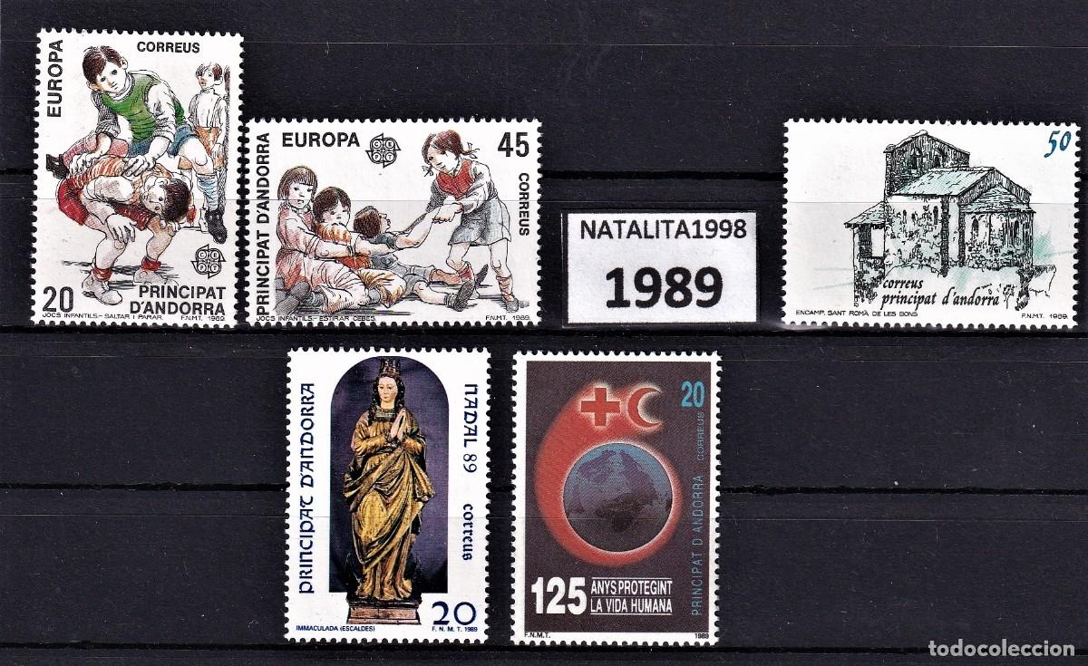 Francobolli: Sellos dependencias espa&ntilde;olas ANDORRA ESPA&Ntilde;OLA a&ntilde;o 1989** COMPLETO
