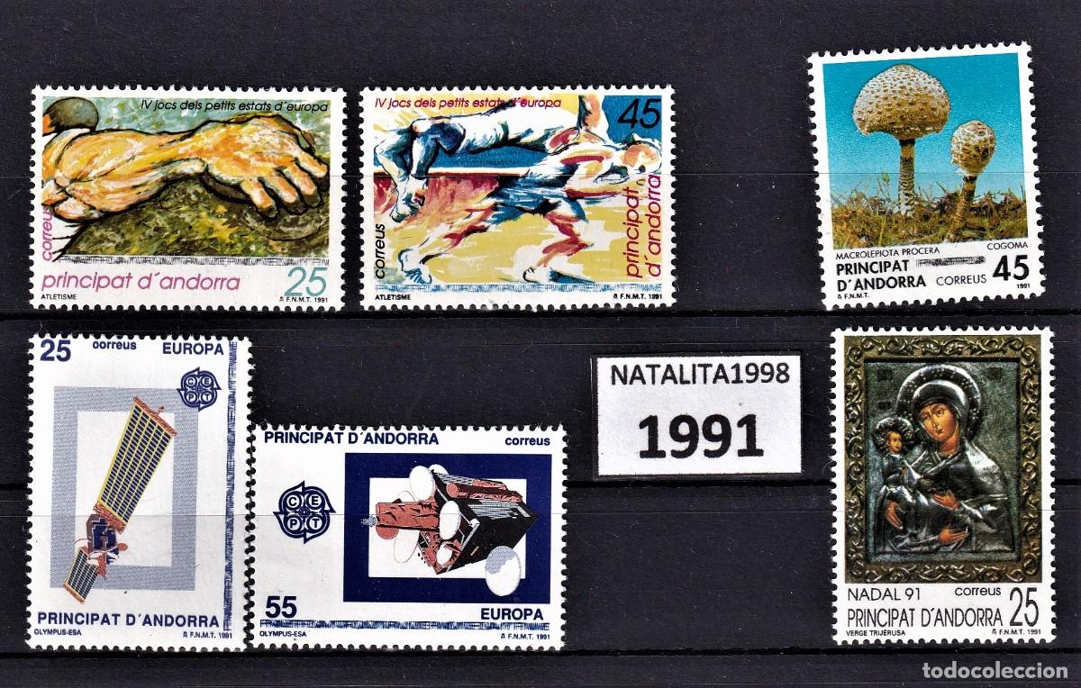 Francobolli: Sellos dependencias espa&ntilde;olas ANDORRA ESPA&Ntilde;OLA a&ntilde;o 1991** COMPLETO