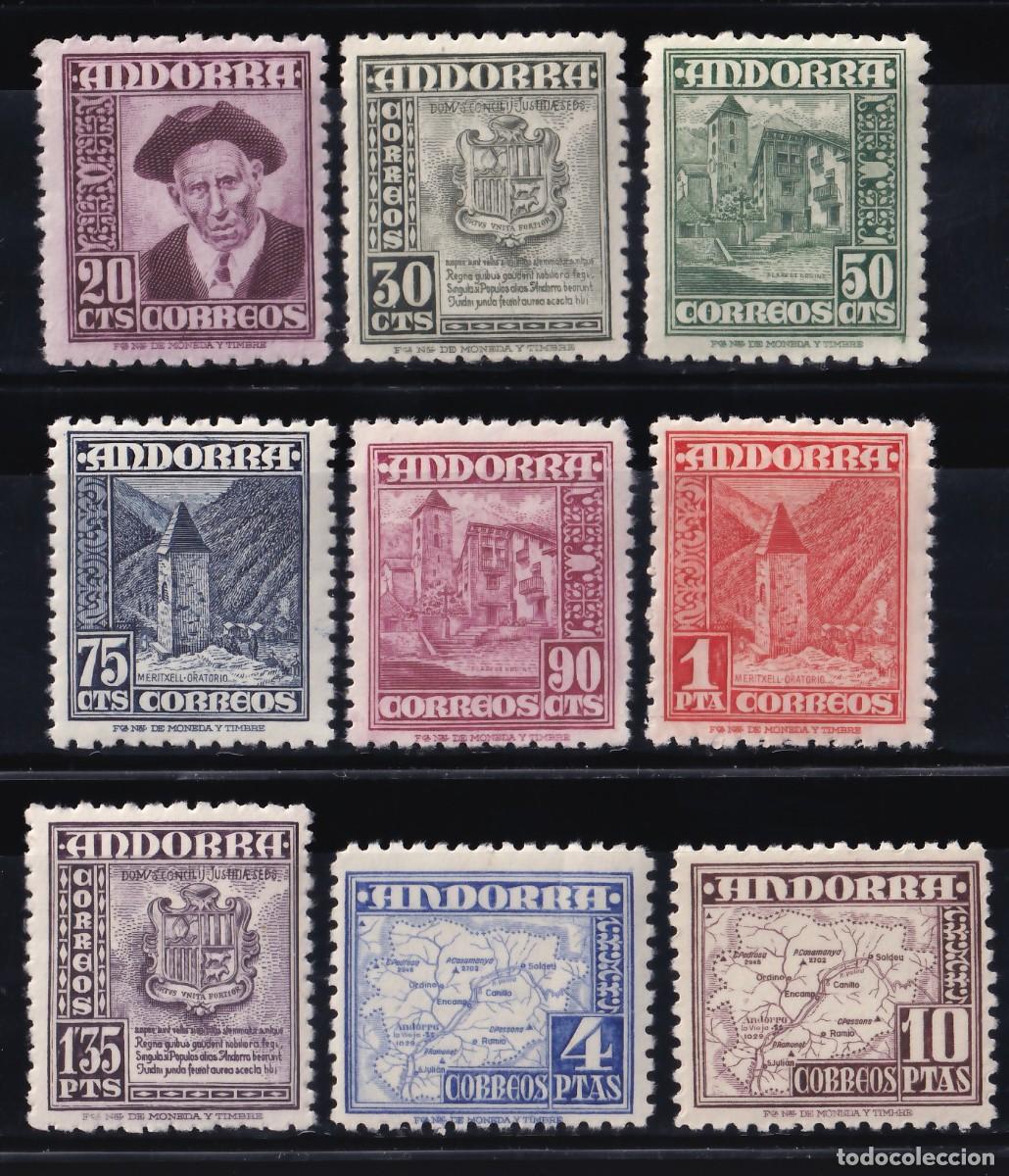 Stamps: ANDORRA ESPA&Ntilde;OLA, 1948-1953 Distintos valores /**/, [SIN FIJASELLOS.]