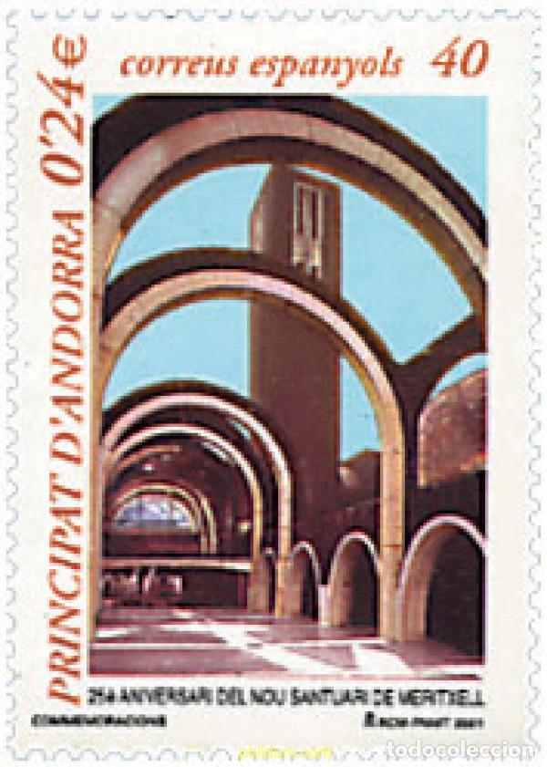 Sellos: 81032 MNH ANDORRA. Adm&oacute;n espa&ntilde;ola 2001 25 ANIVERSARIO DEL NUEVO SANTUARIO DE MERITXELL