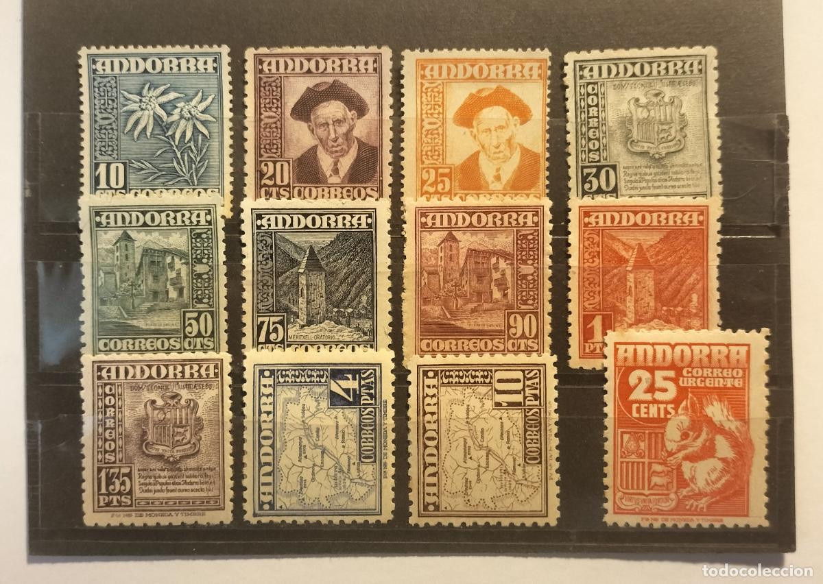 Sellos: SELLO ANDORRA ESPA&Ntilde;OLA 1948 - 1953 - EDIFIL N⁰ 47 al 58 (12 valores).