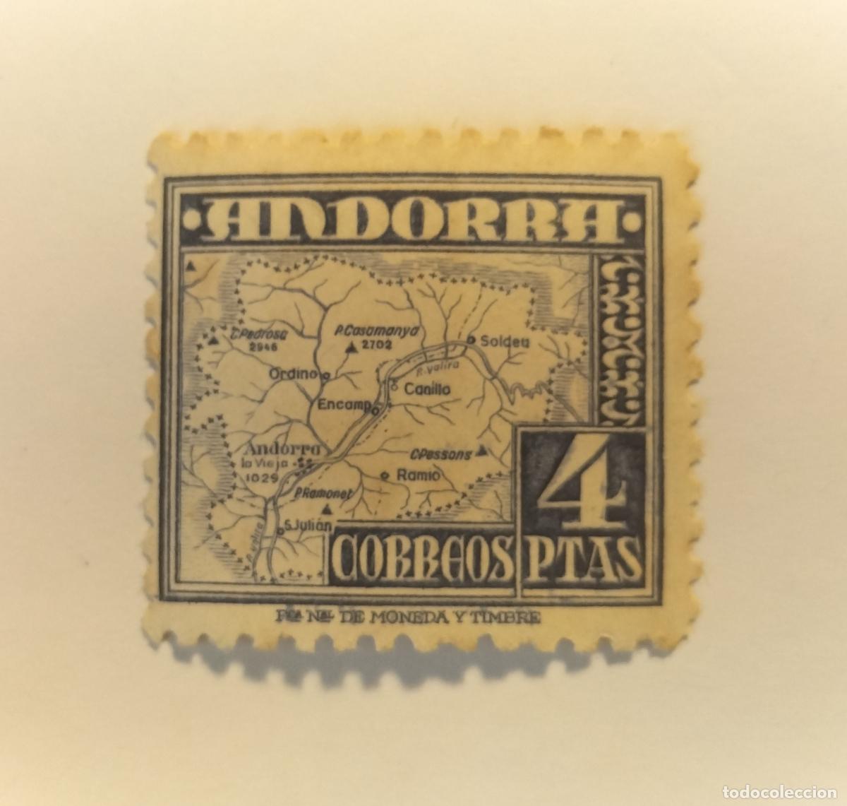Sellos: SELLO ANDORRA ESPA&Ntilde;OLA 1948 - 1953 - EDIFIL N⁰ 56 .