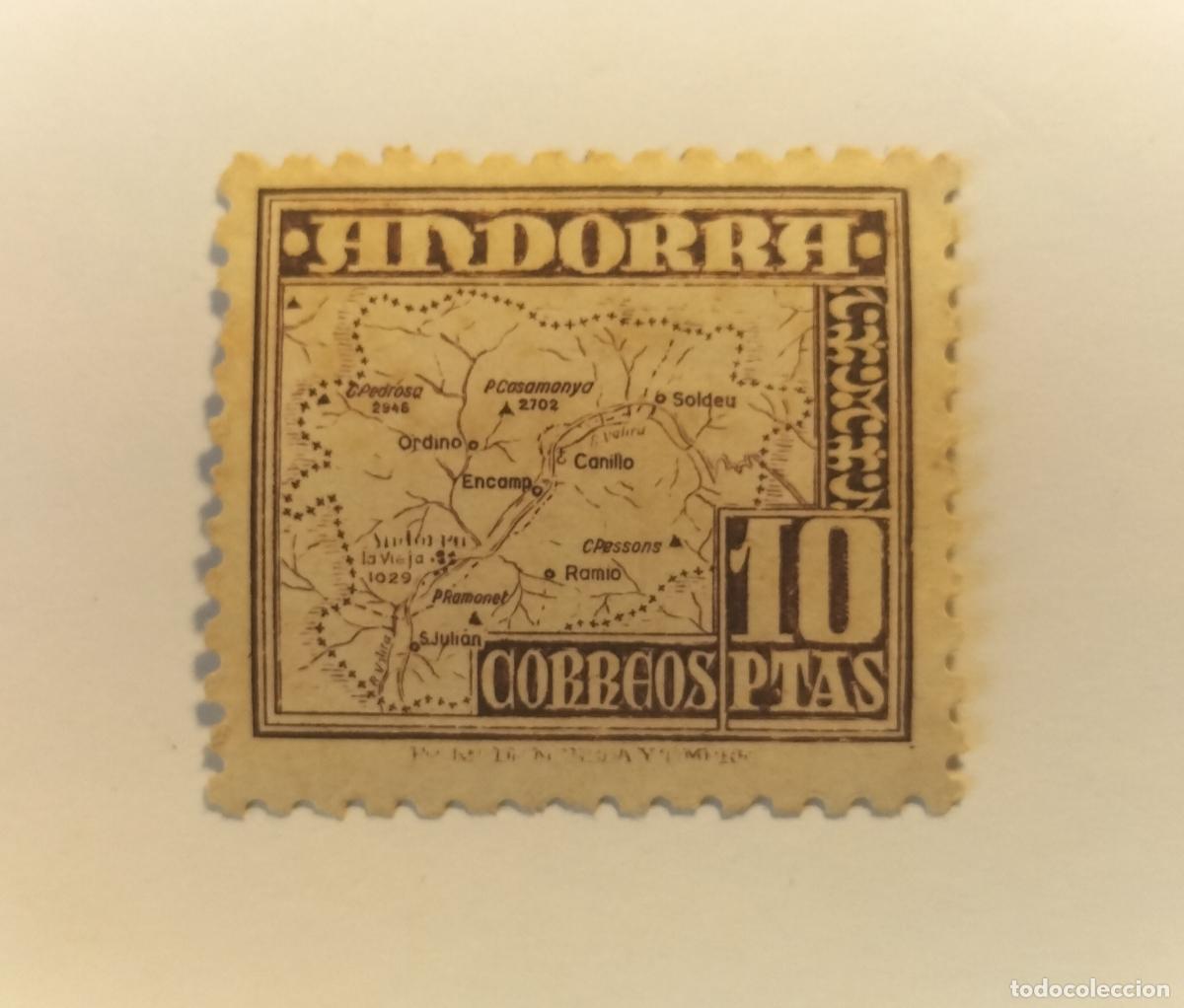 Sellos: SELLO ANDORRA ESPA&Ntilde;OLA 1948 - 1953 - EDIFIL N⁰ 57.