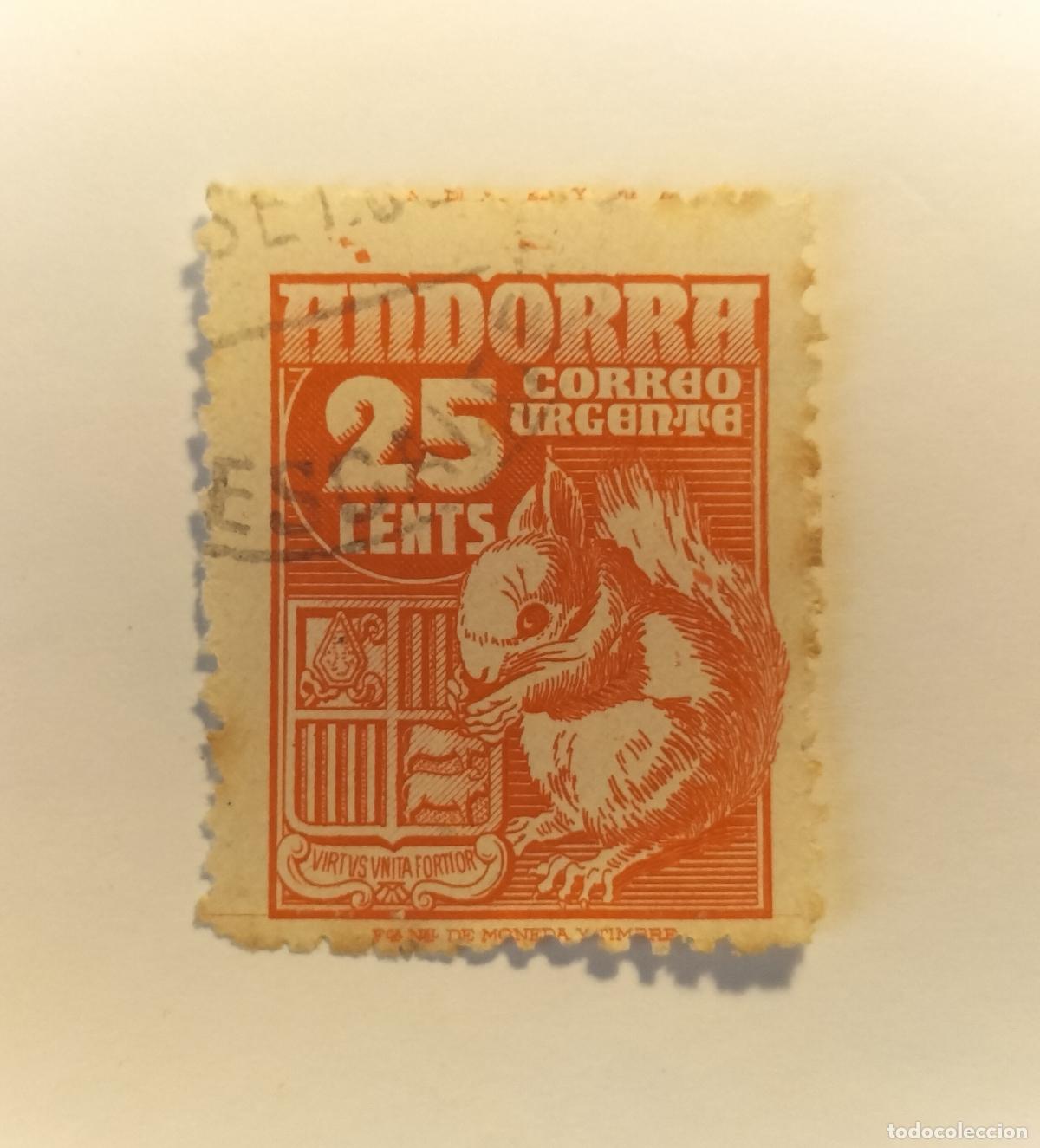 Sellos: SELLO ANDORRA ESPA&Ntilde;OLA 1948 - 1953 - EDIFIL N⁰ 58.