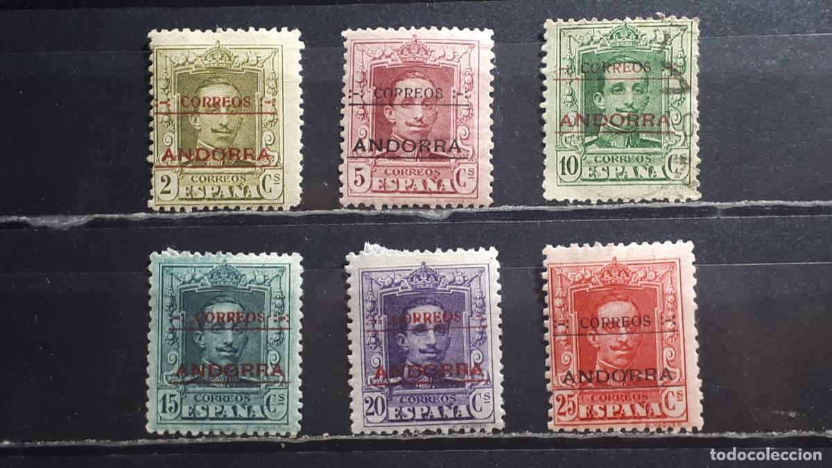 Sellos: ANDORRA. A&Ntilde;O 1928. *. EDIFIL 1/6