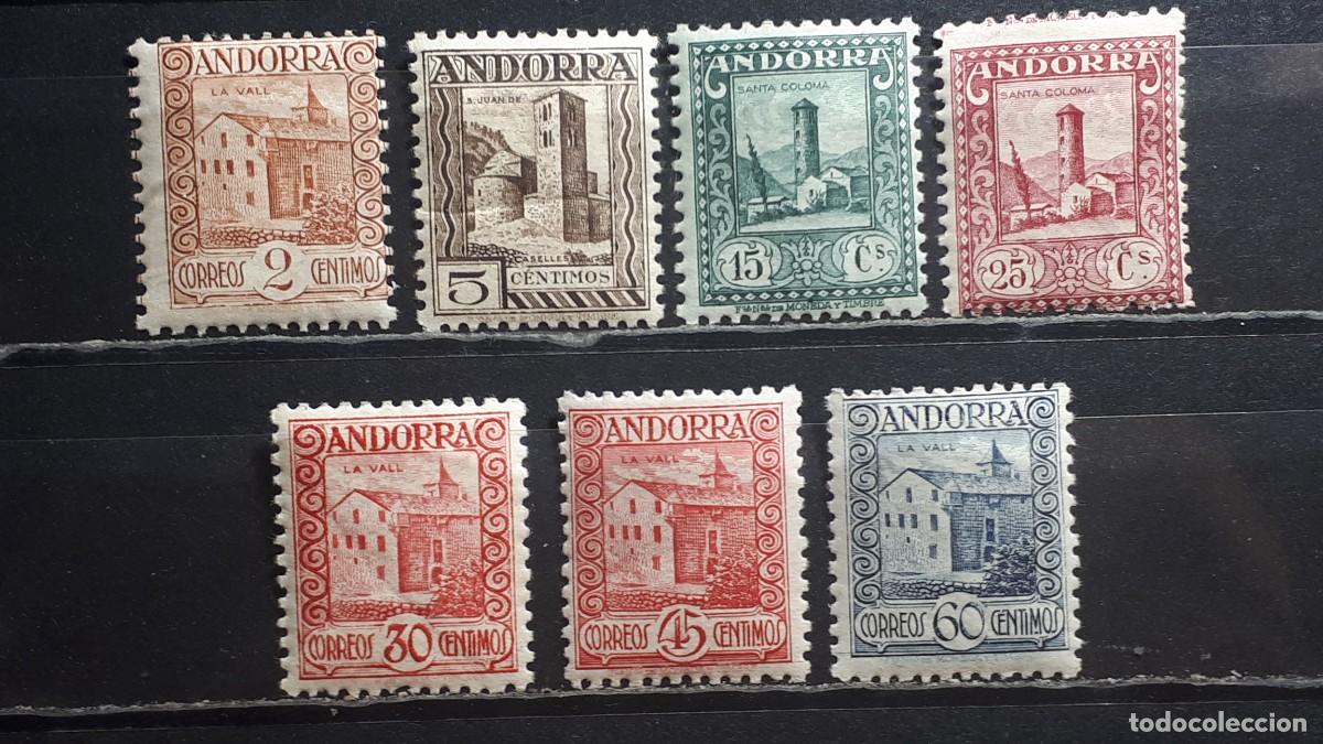 Sellos: ANDORRA. A&Ntilde;O 1935. *. EDIFIL 28/9, 32, 35/6, 38,40
