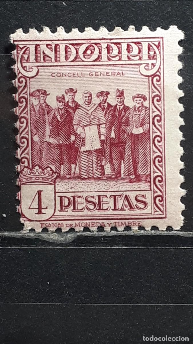 Sellos: ANDORRA. A&Ntilde;O 1935. *. EDIFIL 42