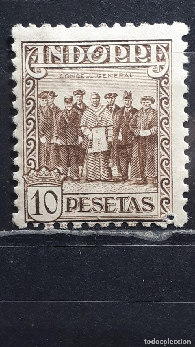 Sellos: ANDORRA. A&Ntilde;O 1935. *. EDIFIL 43