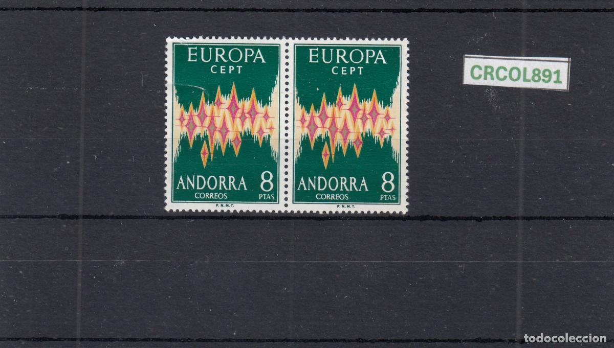 Sellos: CRCOL891 SELLOS ANDORRA N&ordm; 72 PAREJA SIN CHARNELA