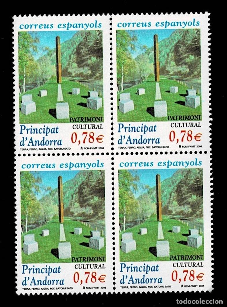 Sellos: ANDORRA ESPA&Ntilde;OLA A&ntilde;o 2006 PATRIMONIO CULTURAL Edifil n&ordm; 337 en Bloque de 4 Sin fijasellos