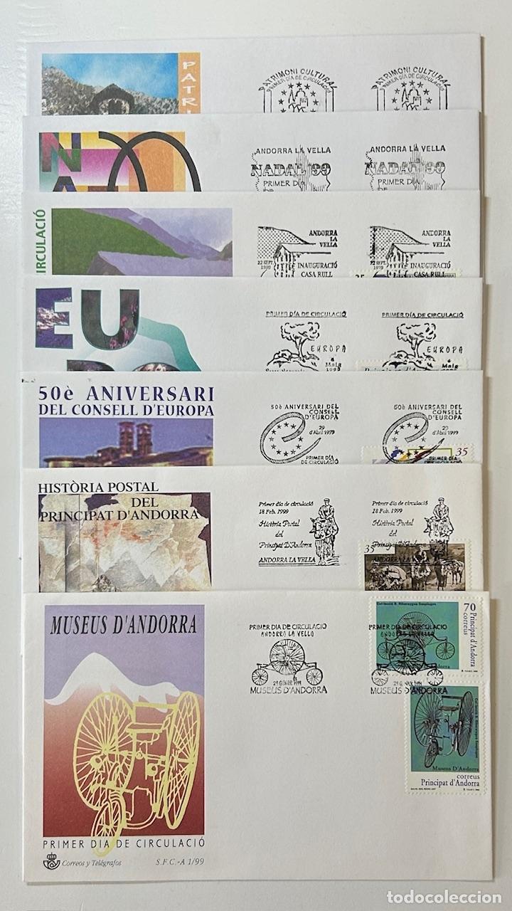 Sellos: CRS1245 SOBRES PRIMER DIA ANDORRA 1999 COMPLETO