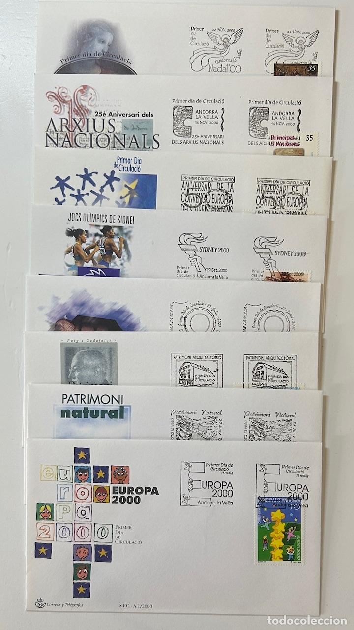 Sellos: CRS1246 SOBRES PRIMER DIA ANDORRA 2000 COMPLETO