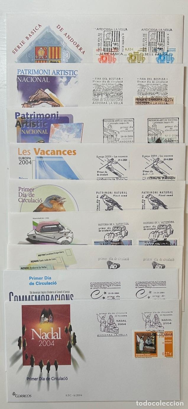 Sellos: CRS1250 SOBRES PRIMER DIA ANDORRA 2004 COMPLETO