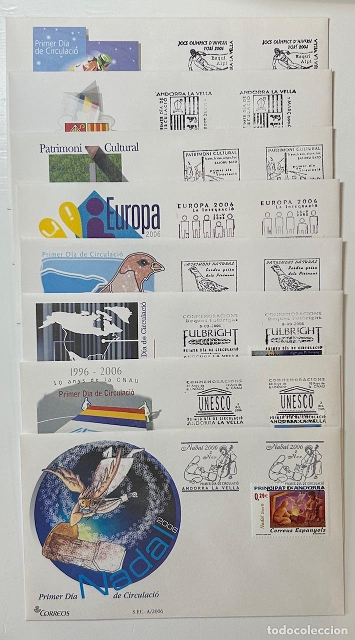 Sellos: CRS1252 SOBRES PRIMER DIA ANDORRA 2006 COMPLETO