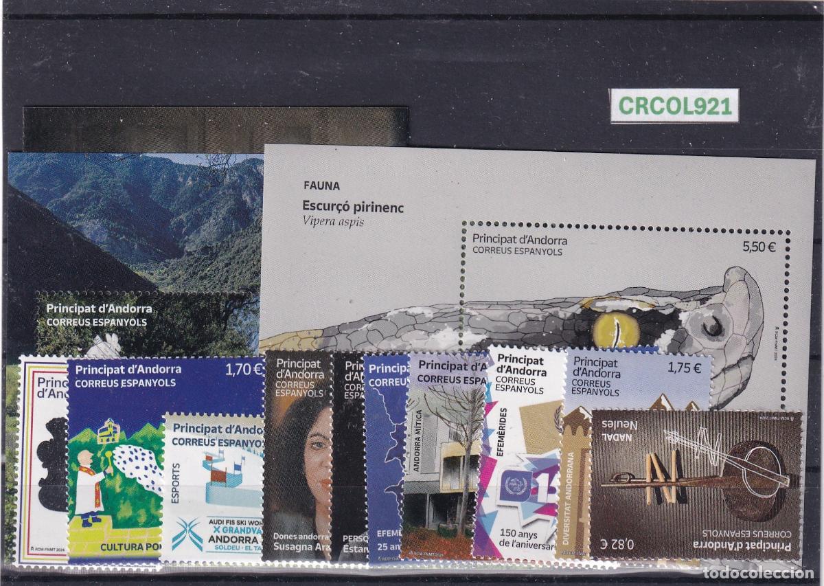 Sellos: CRCOL921 SELLOS ANDORRA N&ordm; CAT. 2024 COMPLETO NUEVOS