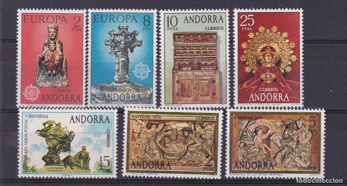 Stamps: Sellos DEPENDENCIAS ESPA&Ntilde;OLAS ANDORRA a&ntilde;o 1974** COMPLETO en NUEVO