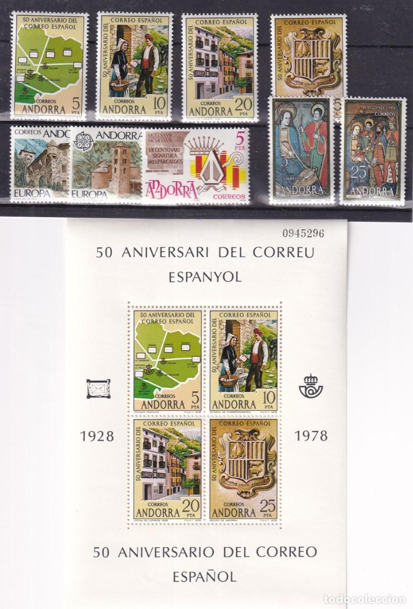 Stamps: Sellos DEPENDENCIAS ESPA&Ntilde;OLAS ANDORRA a&ntilde;o 1978** COMPLETO en NUEVO