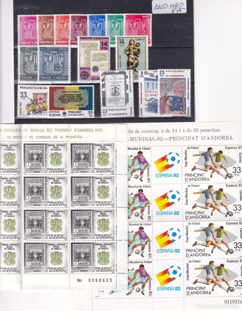 Stamps: Sellos DEPENDENCIAS ESPA&Ntilde;OLAS ANDORRA a&ntilde;o 1982** COMPLETO en NUEVO