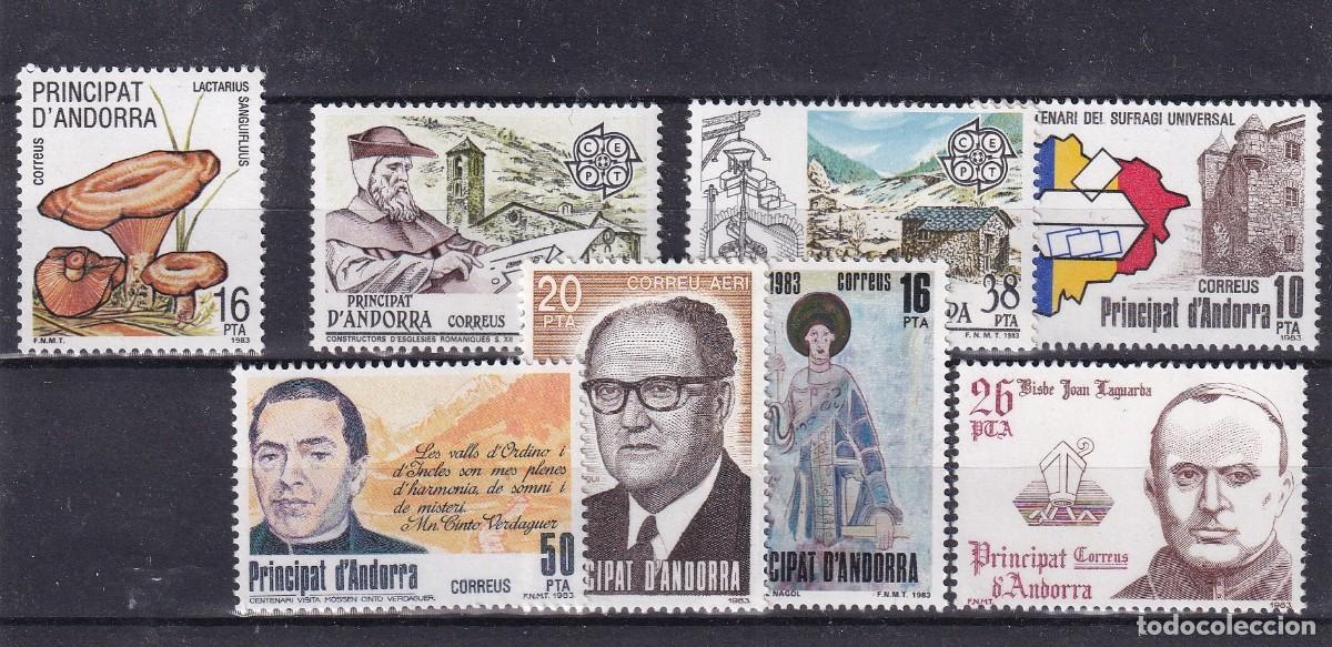Stamps: Sellos DEPENDENCIAS ESPA&Ntilde;OLAS ANDORRA a&ntilde;o 1983** COMPLETO en NUEVO