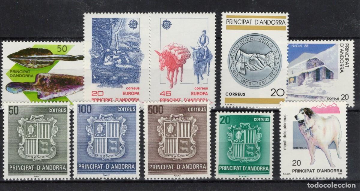 Stamps: Sellos DEPENDENCIAS ESPA&Ntilde;OLAS ANDORRA a&ntilde;o 1988** COMPLETO en NUEVO