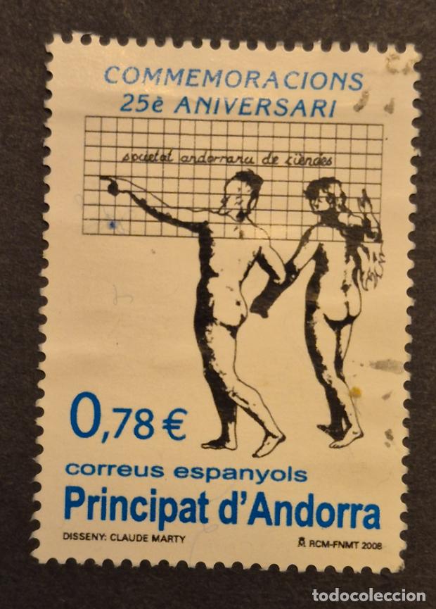 Selos: Andorra 2008 - 25&ordm; aniv. de la Sociedad Andorrana de Ciencias, 0.78&euro; (Edifil 356 &ordm;)