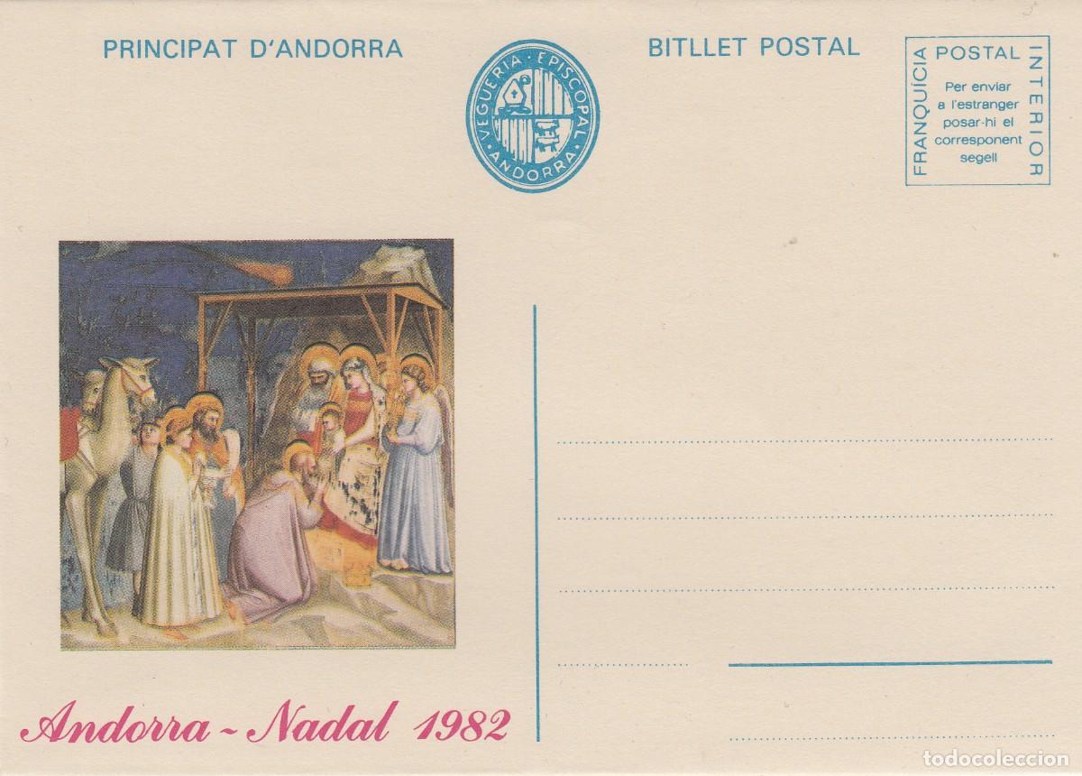 Sellos: ANDORRA - POSTAL FRANQUICIA POSTAL INTERIOR - NADAL 1982